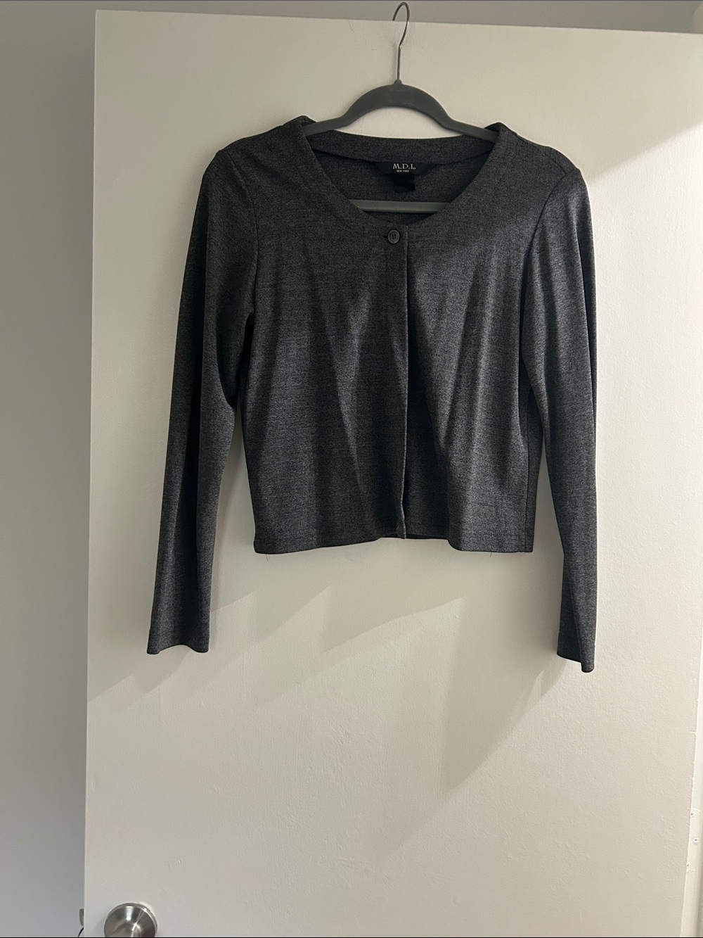 MDL single button crop cardigan